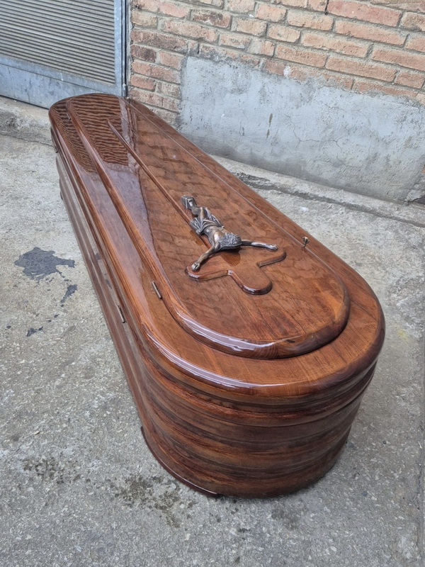 ataud cruz cristo metal madera cristal interior blanco 45x195x44-60 1u